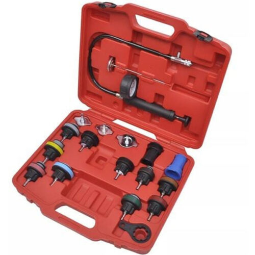Kit Tester Di Pressione Prova Radiatore Test Professionale Universale 18 Pezzi