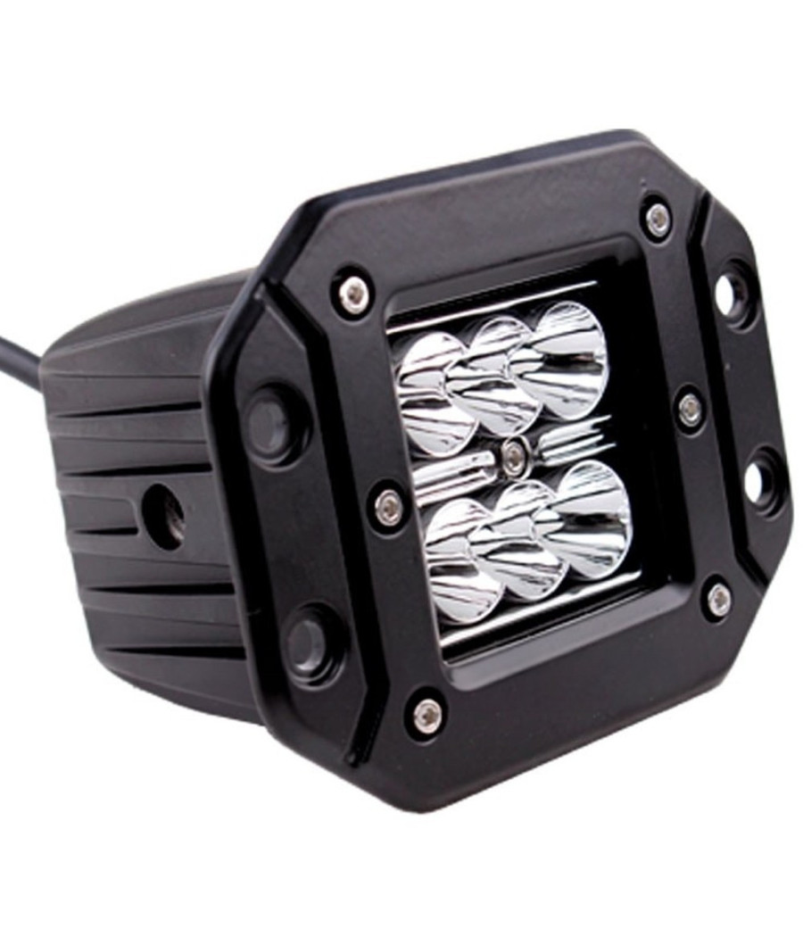 Lampada Supplementare Faro Profondita Staffa Auto Fuoristrada 12v 6 Led 18w Ip68