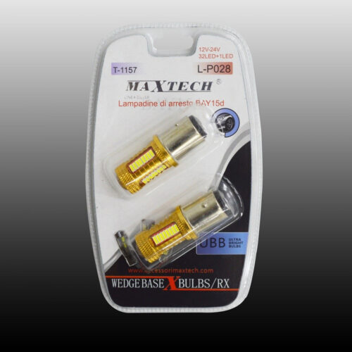 Lampadine Arresto Bay15d 12v-24v 32led+1led Lampadine Ultra Luminose Maxtech L-p028