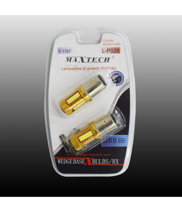 Lampadine Arresto Bay15d 12v-24v 32led+1led Lampadine Ultra Luminose Maxtech L-p028