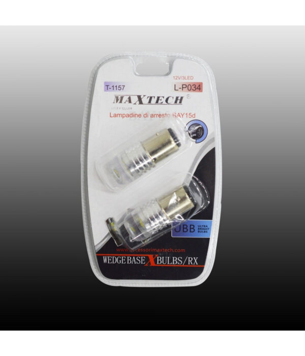 Lampadine Di Arresto Bay15d 12v / 3led Lampadine Ultra Luminose Maxtech L-p034