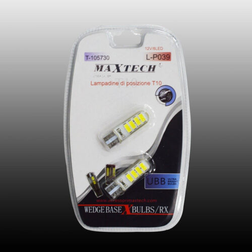 Lampadine Di Posizione 12v – 8 Led T10 Maxtech L-p039 Lampadine Ultra Luminose