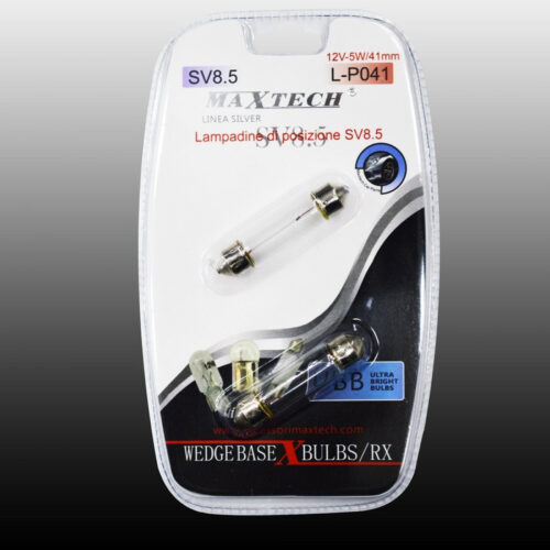 Lampadine Di Posizione Sv8.5 Maxtech L-p041 12v-5w/41mm Lampadine Ultra Luminose