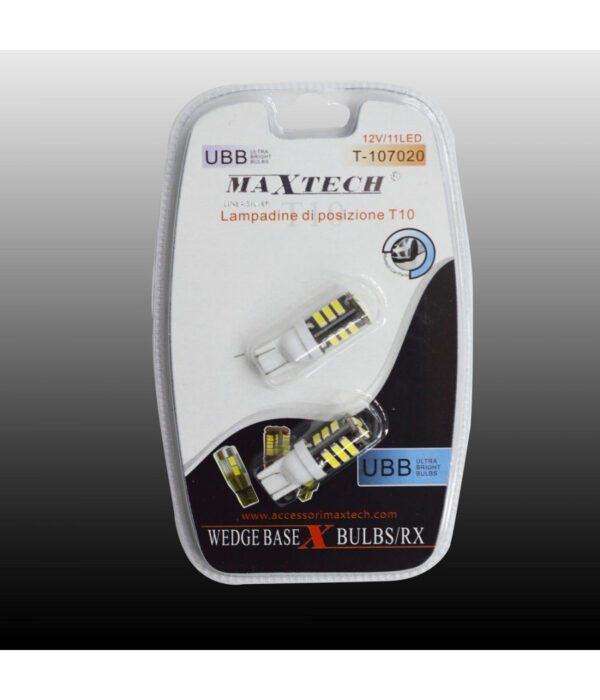 Lampadine Di Posizione T10 Maxtech T-107020 12v / 11led Lampadine Ultra Luminose