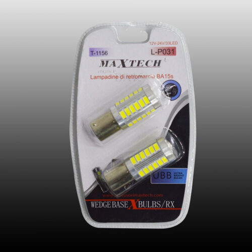 Lampadine Di Retromarcia Ba15s 12v – 24v / 33led Ultra Luminose Maxtech L-p031