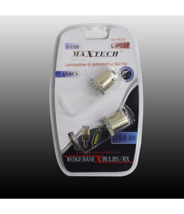 Lampadine Di Retromarcia Ba15s 12v/19led Lampadine Ultra Luminose Maxtech L-p037