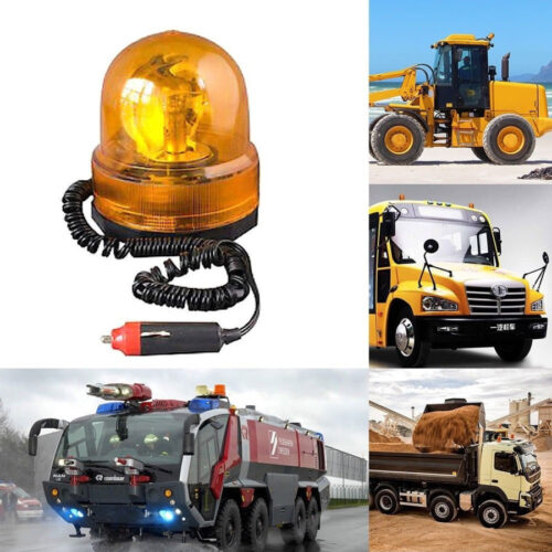 Lampeggiante Segnalatore Emergenza Rotante Calamita Magnetico Auto Trattore 12v