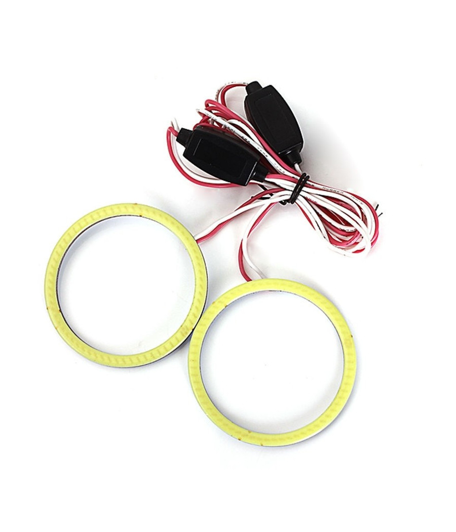 Led Circolare Per Auto 12v Fari Occhi D'angelo Luce Bianco Freddo Anello 10 Cm