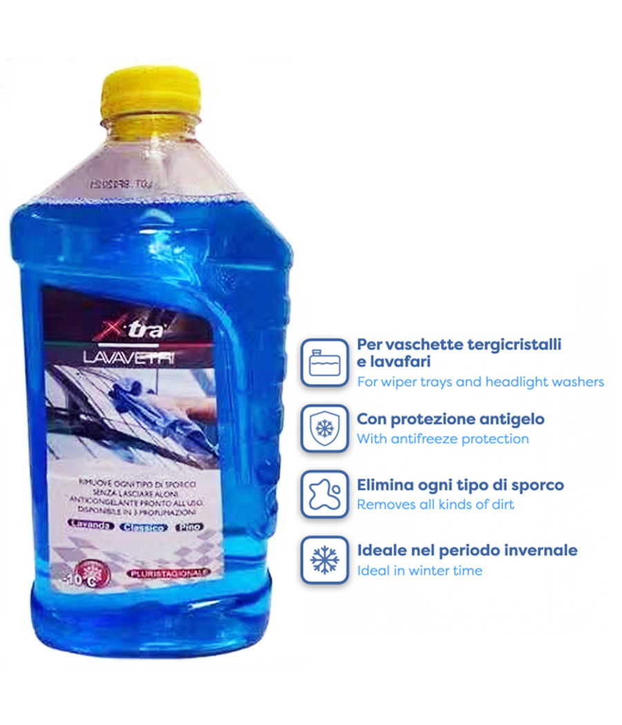 Liquido Lavavetri Concentrato 1lt Sgrassante Pulizia Vaschetta Tergicristalli