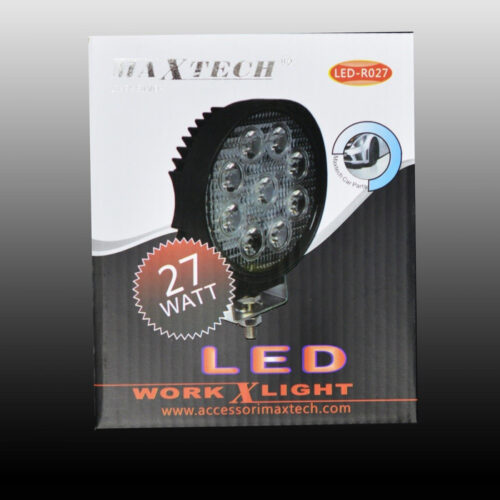 Luci Di Lavoro 27 Watt A Led Da Faro Rotondo Per Ricambio Auto Maxtech Led-r027