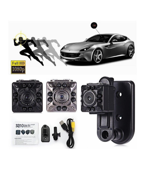 Mini Dv Telecamera Spy Cam Videocamera Infrarossi Sq10 Full Hd 1920x1080 360°