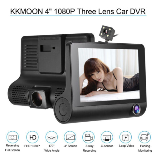 Mini Dvr Auto Full Hd 1080p Camera Monitor Lcd 4″ Anteriore Posteriore Interna