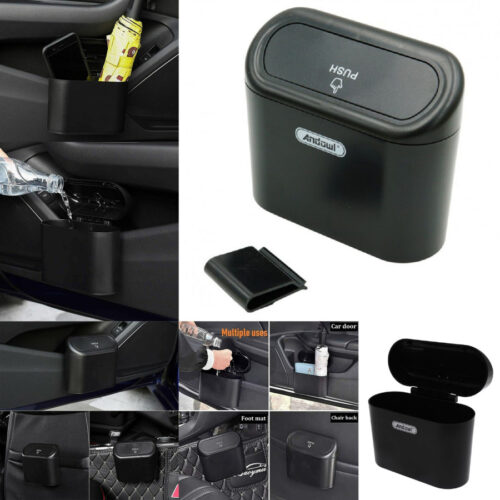 Mini Pattumiera Cestino Portaoggetti Rifiuti Per Auto Con Clip Supporto Q-l088
