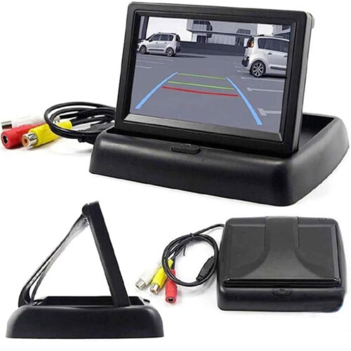 Monitor Display A Colori 4.3″ Pieghevole Tft Lcd Hd Per Telecamera Retromarcia