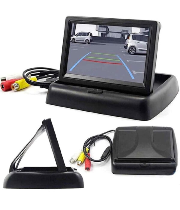 Monitor Display A Colori 4.3" Pieghevole Tft Lcd Hd Per Telecamera Retromarcia