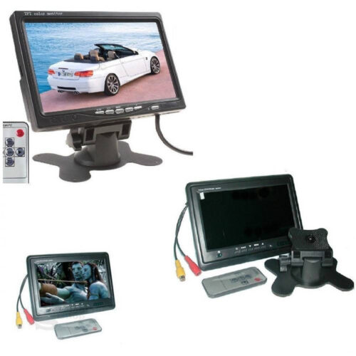 Monitor Lcd 7″ Tft Tv Auto Camper Poggiatesta A Colori Base Regolabile Stand