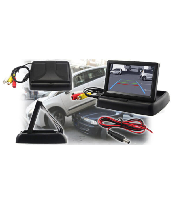 Monitor Lcd A Scompars Tft 4.3" A Colori Auto Camper Per Telecamera Retromarcia