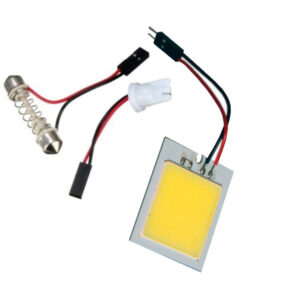 Pannello Led Cob Chip Luce Cortesia Interno Auto Adattatore T10