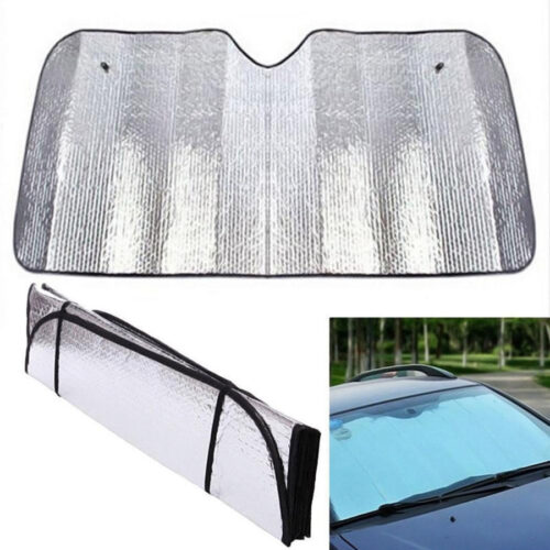 Parasole Parabrezza Metallico Per Auto Con Ventose Cruscotto Sole Caldo 130×60
