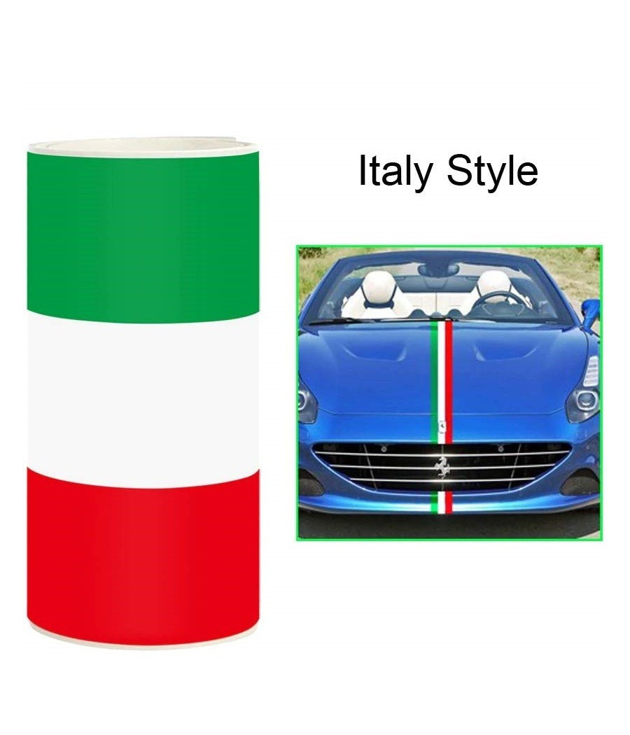 Pellicola Carbonio Bandiera Italia Ws1046 15x500 Cm Adesiva Wrapping Auto Moto