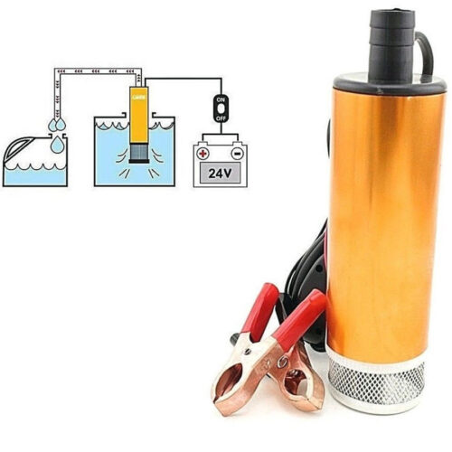 Pompa Travaso Elettrica Sommersa Aspira Liquidi Acqua Olio Diesel 24v Auto Barca