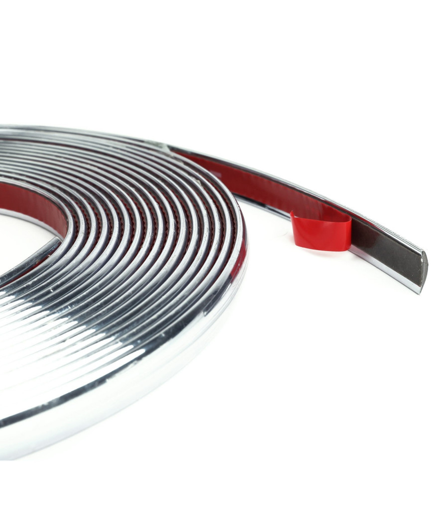 Profilo Cromato Fascia Adesiva Adesivo Auto Camper 6 Metri 15 Mm Impermeabile
