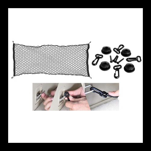 Rete Da Carico Auto Portaoggetti 114x61cm Elastico Bagagliaio Da Appendere Organizzatore