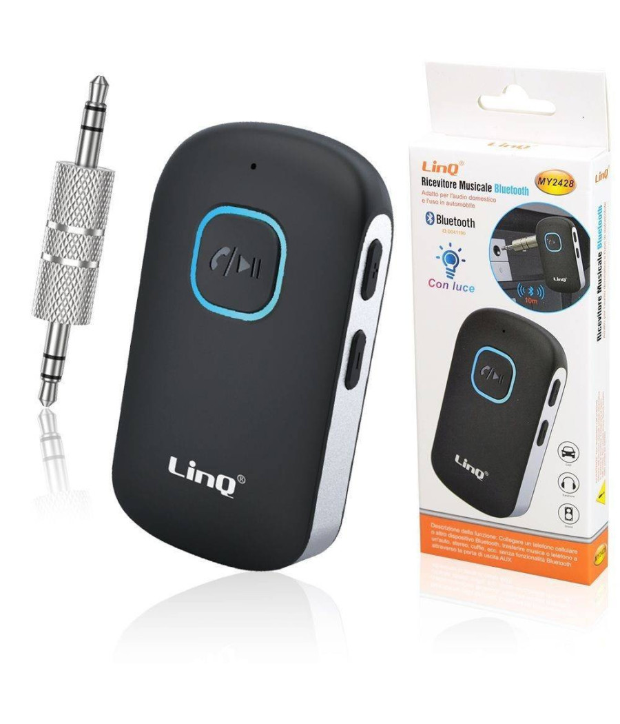 Ricevitore Musicale Bluetooth Con Luce Per Auto Altoparlante Wireless My2428