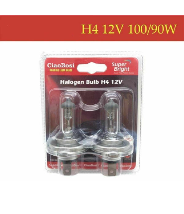 Set 2 Lampadine Lampade Auto Moto Alogene H4 12v 100 Watt C-6285