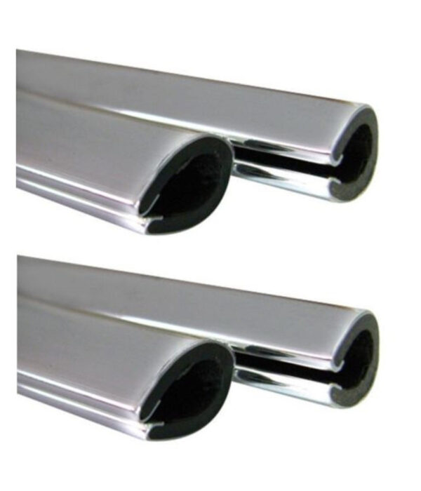 Set 4 Paracolpi Striscia Profilo Portiera Auto Tuning Cromato 88cm 68cm