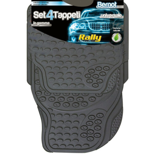 Set 4 Pezzi Tappeti Per Auto In Gomma Naturale Universale Ritagliabile