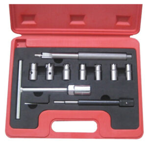 Set Kit Alesatori Per La Pulizia Iniettore Iniettori Auto Motore Diesel 11 Pz