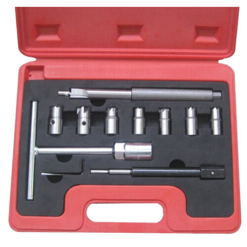 Set Kit Alesatori Per La Pulizia Iniettore Iniettori Auto Motore Diesel 11 Pz
