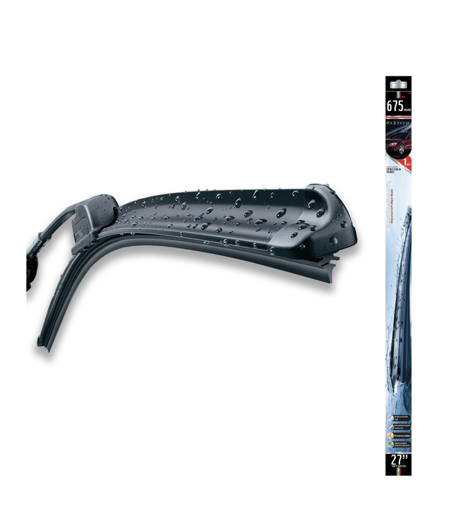 Spazzola Tergicristallo Per Auto Universale 27" 675mm Maxtech Ter-cr027