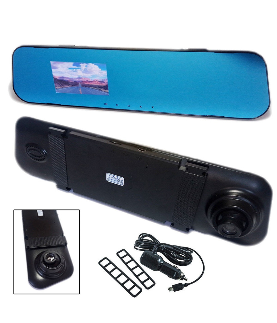 Specchietto Frontale Monitor Dvr Videoregistratore Telecamera Anteriore Full Hd