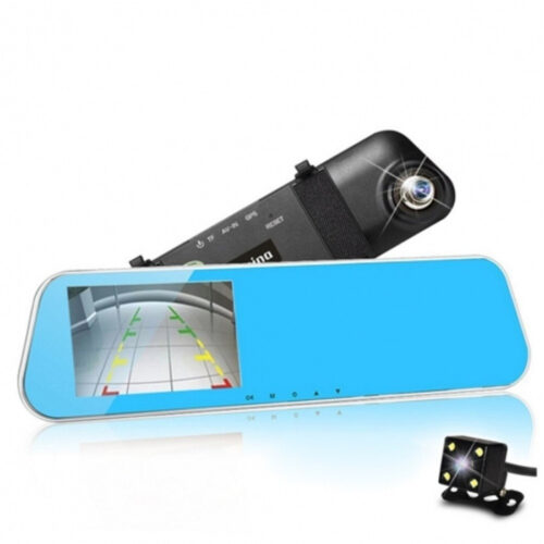Specchietto Retrovisore Dvr Monitor Hd 4.3″ Lcd Telecamera Retromarcia Auto