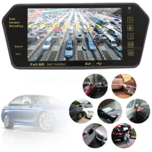 Specchietto Retrovisore Monitor 7'' Bluetooth Usb Sd Tft Mp5 Camera Auto