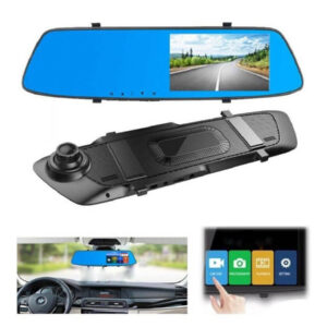 Specchietto Retrovisore Touch Dvr 4.3" Full Hd Tf Camera Anteriore Posteriore