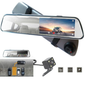 Specchietto Retrovisore Touch Dvr 4.39" Full Hd Tf Camera Anteriore Posteriore