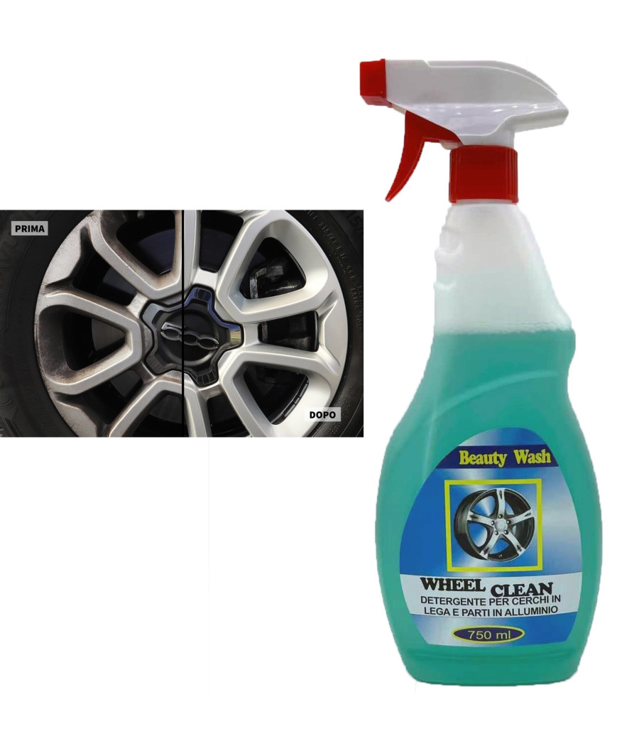 Spray Detergente Ravvivante Per Cerchi In Lega Auto E Parti Alluminio Da 750ml