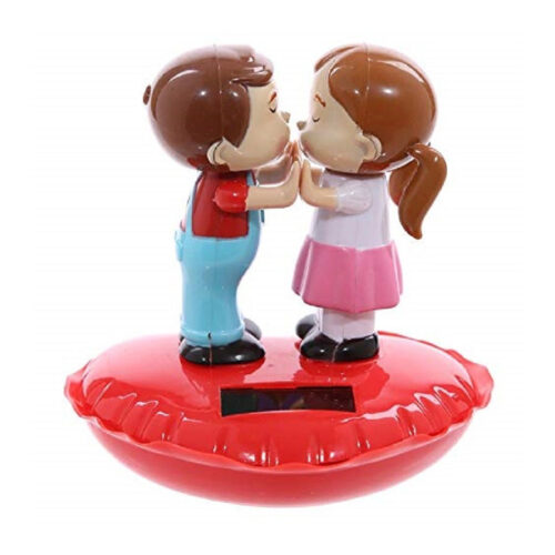 Statuetta Oscillante Ad Energia Solare Bambini Base Cuore Dondolo Movimento Auto