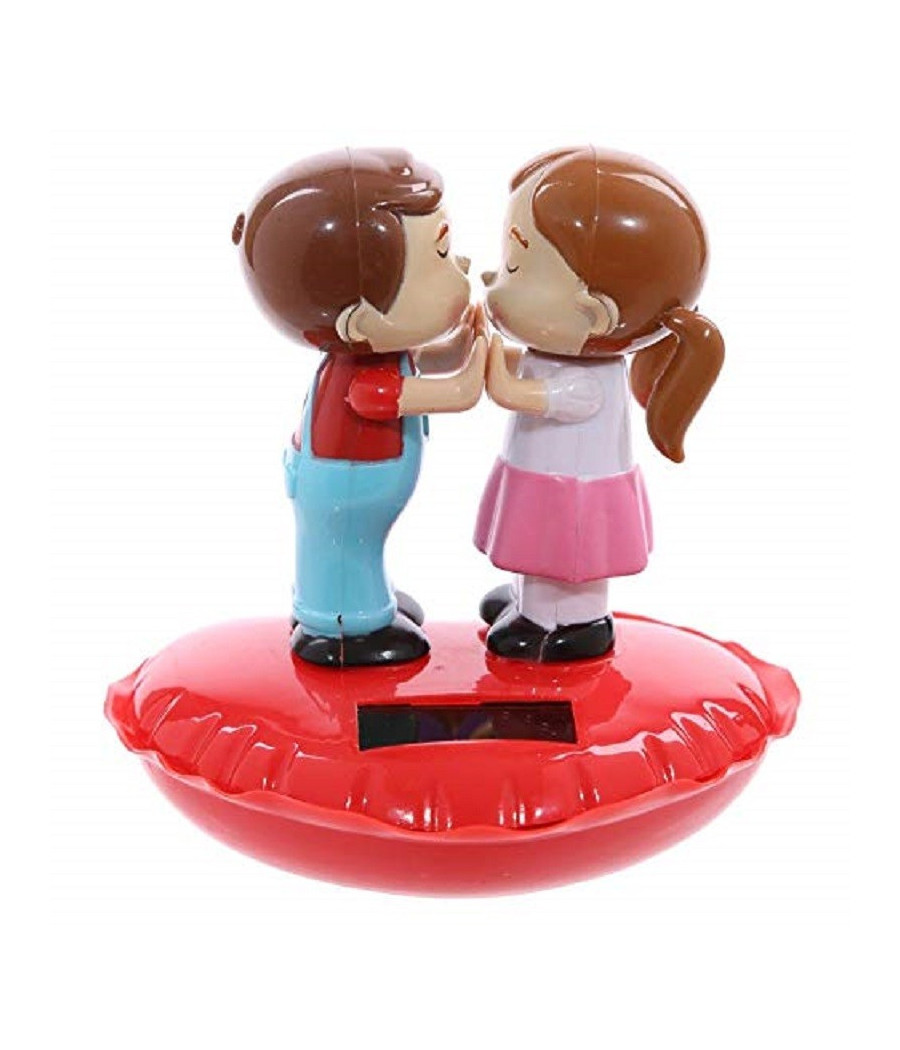 Statuetta Oscillante Ad Energia Solare Bambini Base Cuore Dondolo Movimento Auto