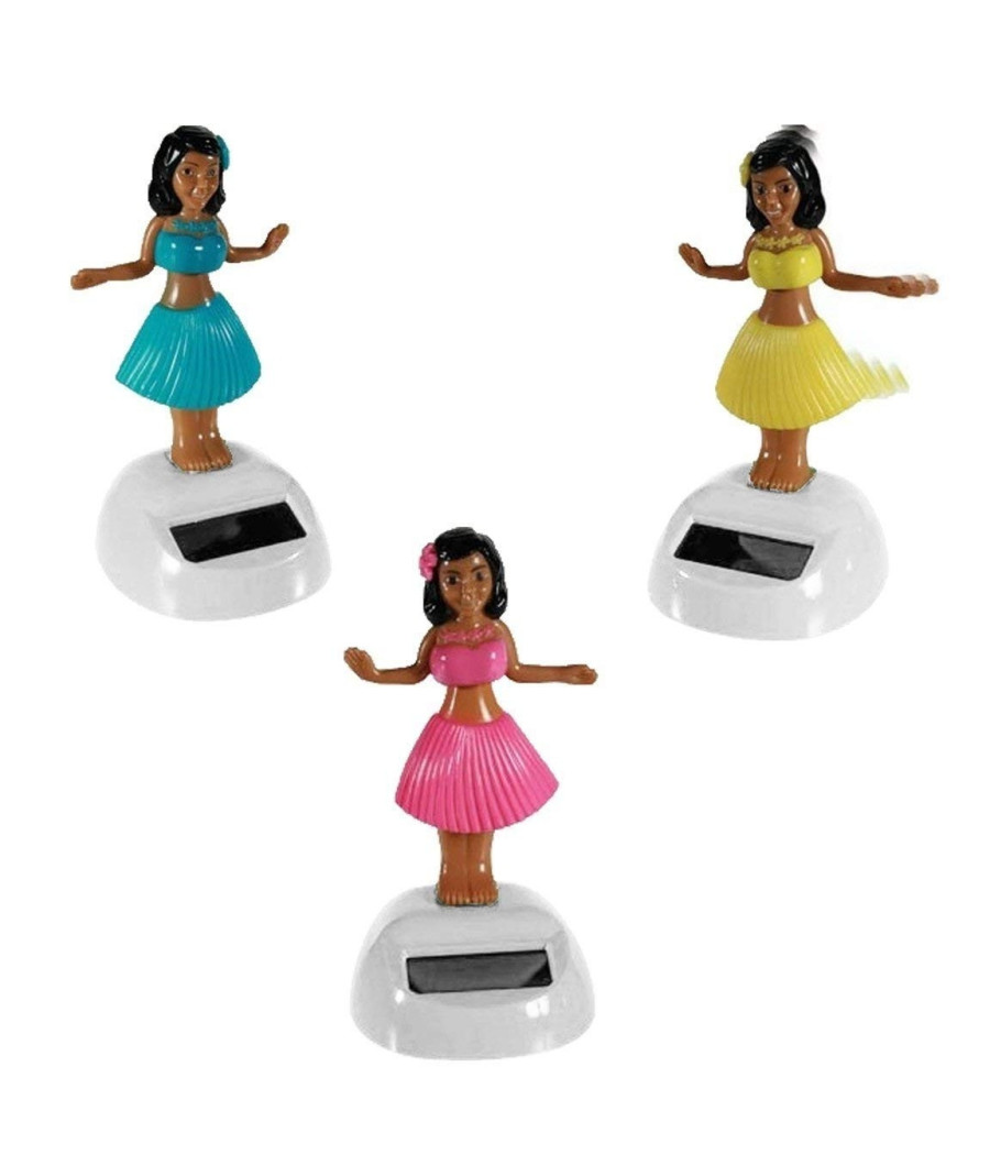 Statuetta Oscillante Ad Energia Solare Hula-girl Hawaiana Dondolo Movimento Auto