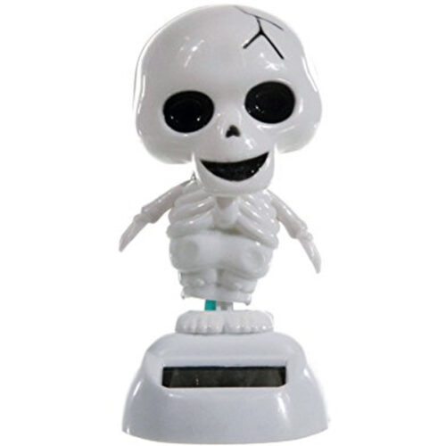 Statuetta Oscillante Ad Energia Solare Scheletro Teschio Dondolo Movimento