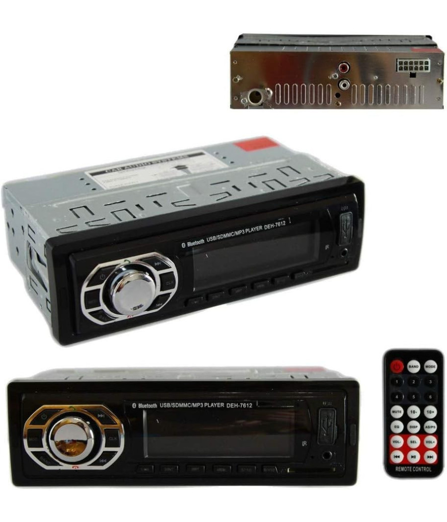 Stereo Auto Bluetooth Autoradio Vivavoce Radio Fm Mp3 Usb Aux Sd Card 45w X 4