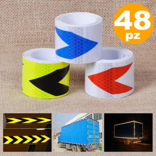 Strisce Nastro Adesivo Catarifrangente Auto Camion Vari Colori Alta Visibilità