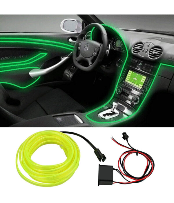 Striscia Led Fluorescente Verde Ws1181 Neon 12v 14w Illuminazione Interno Auto