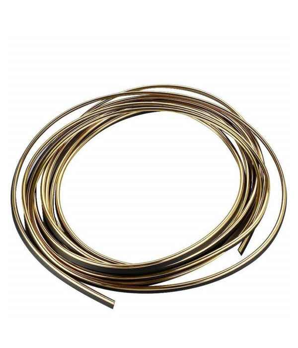 Striscia Profilo Decorativa Adesivo Cromato Cromata Oro Ws1180 5 Metri Auto