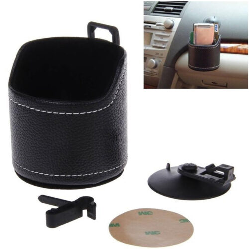 Supporto Eco Pelle Porta Bottiglia Oggetti Smartphone Per Bocchette Aria Auto