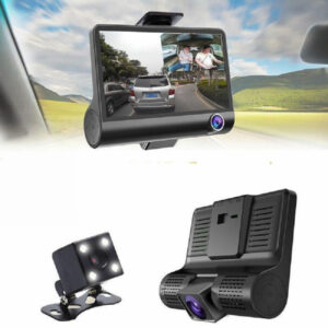 Telecamera Dvr Per Auto Camper Full Hd 1080p 3 Telecamere Interna Esterna Lcd 4'